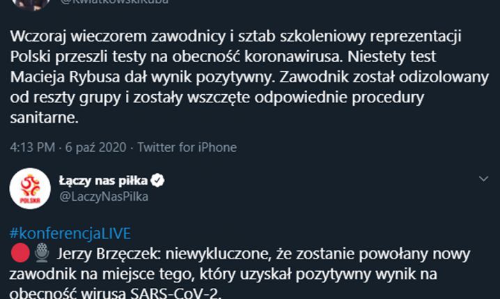 Piłkarz reprezentacji Polski zakażony koronawirusem!
